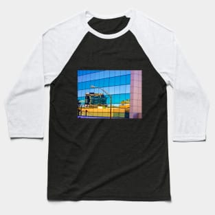 Mirrored Reflections of Distorted Buildings. Baseball T-Shirt